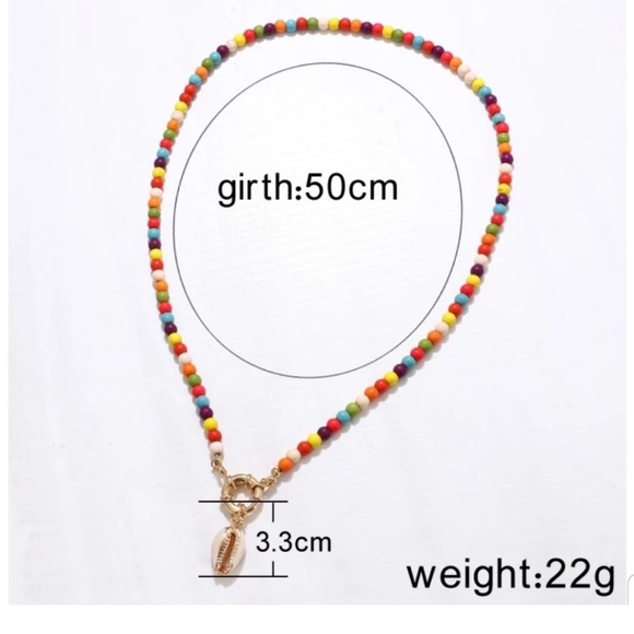 Cowrie shell beaded necklace - Picture 2 of 5